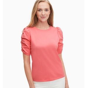 Kate Spade Ruched Sleeve Top Size Small